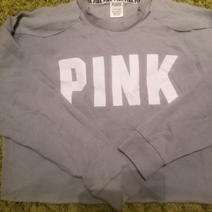 PINK crop sweatshirt with  cut outs